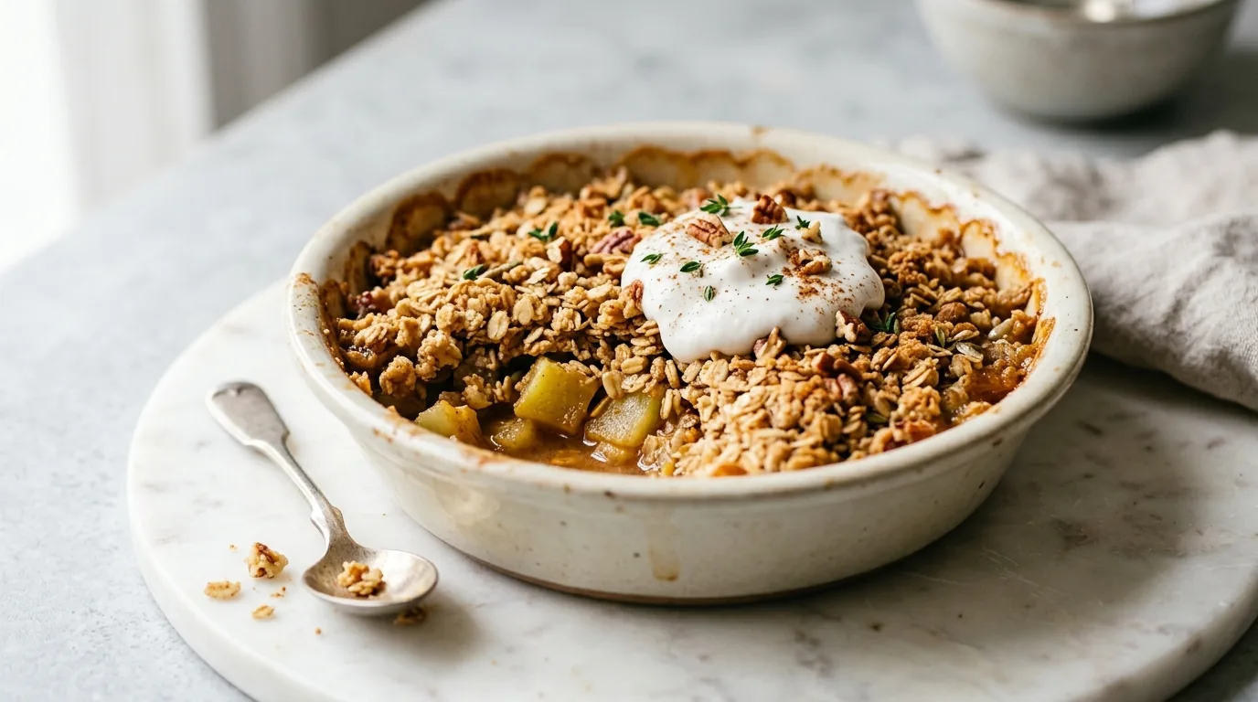 Chayote Squash Apple Crisp