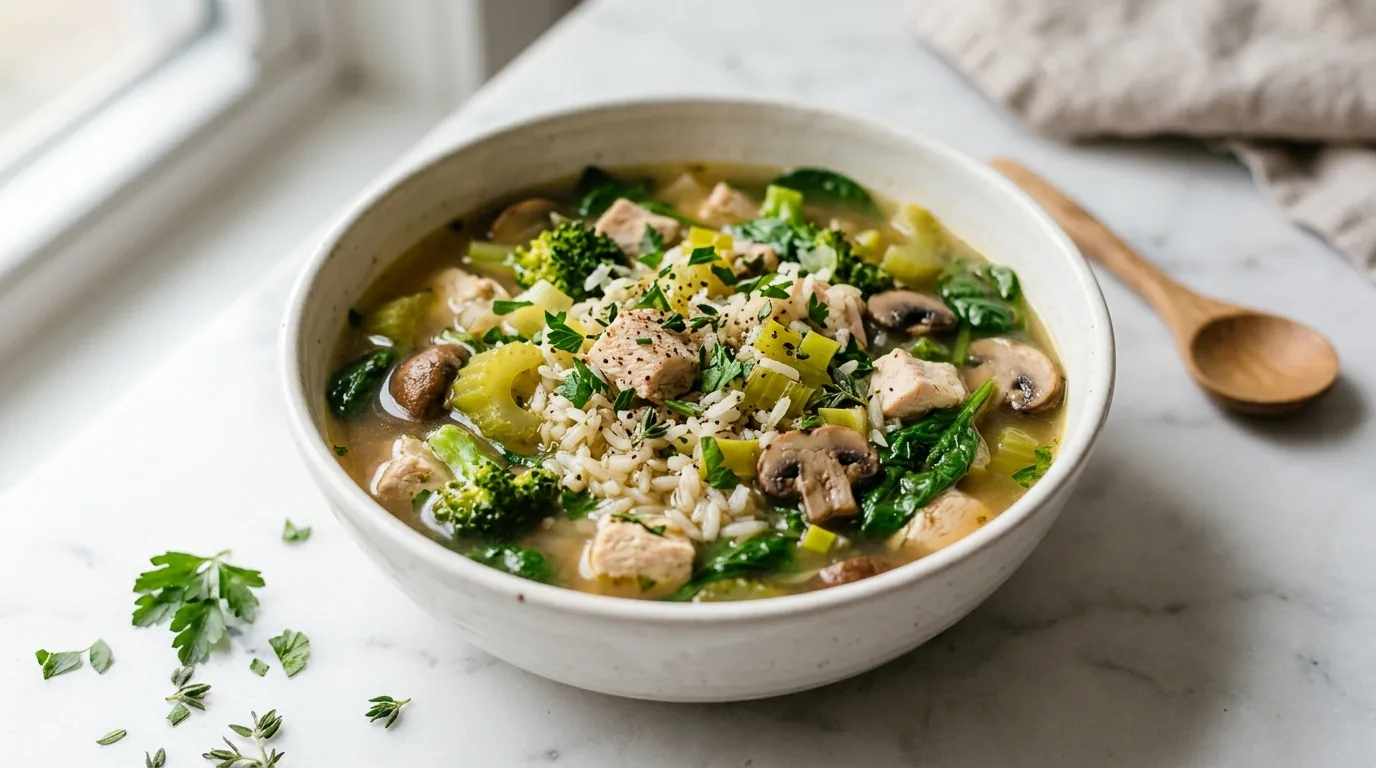 Chicken Vegetable Soup with Rice