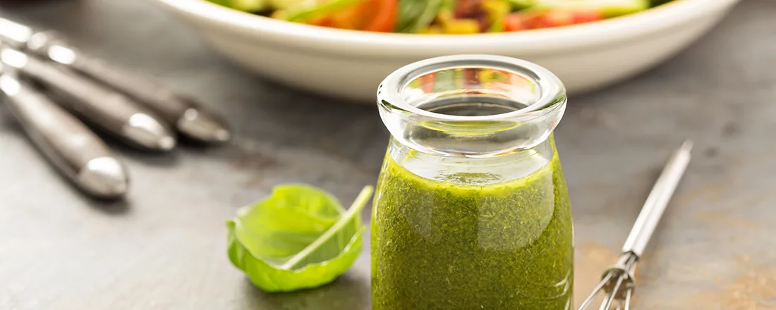 Easy Creamy Basil Salad Dressing