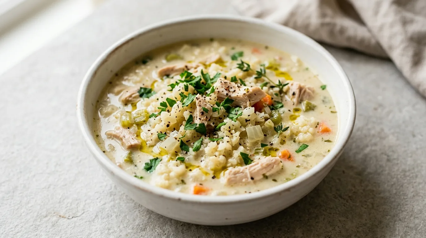 Creamy Chicken Cauliflower Soup