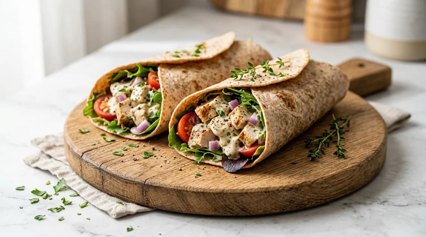 Creamy Chicken Wraps