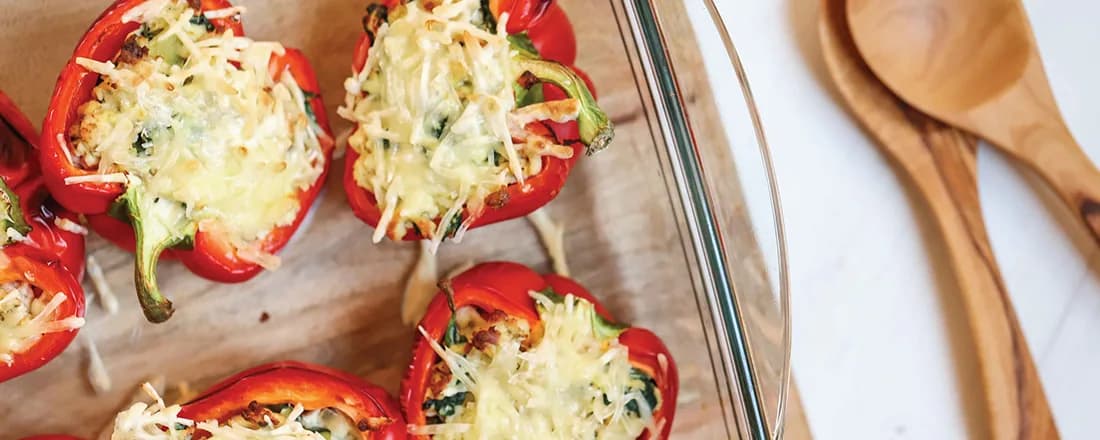 Egg & Turkey Stuffed Peppers