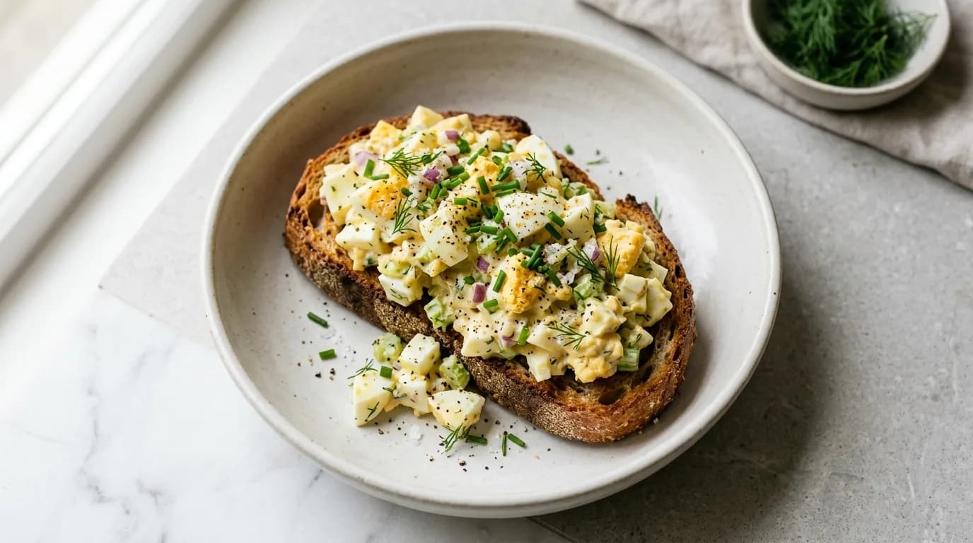 Egg Salad Over Toast