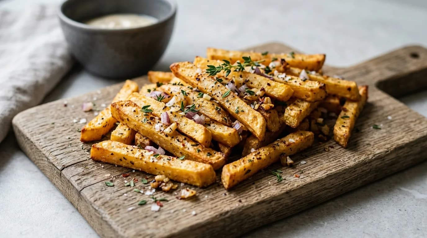 Garlic Rutabaga Fries