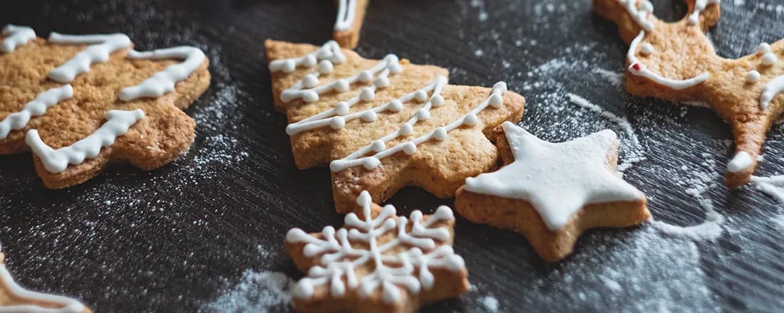 Healthy Christmas Cookies with Icing