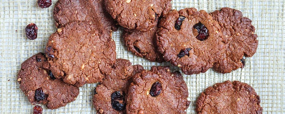 Peanut Butter and Cranberry Cookies