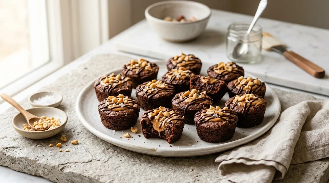 Peanut Butter Brownie Bites
