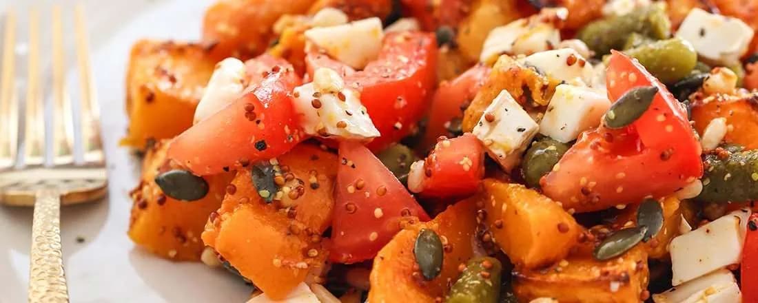 Roasted Pumpkin and Tomato Salad
